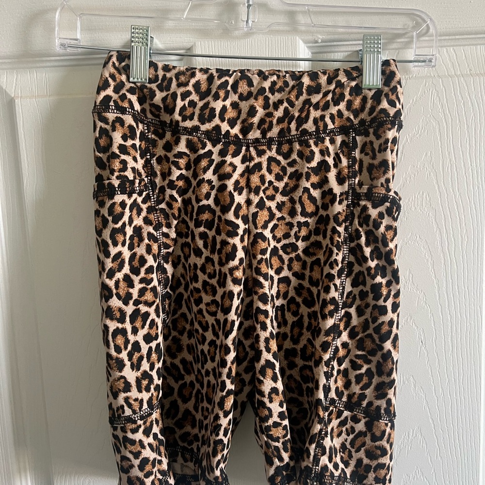Leopard Print Biker Shorts
